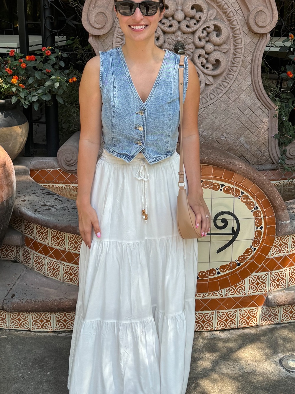 Zara Light Blue Denim Vest